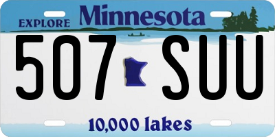 MN license plate 507SUU