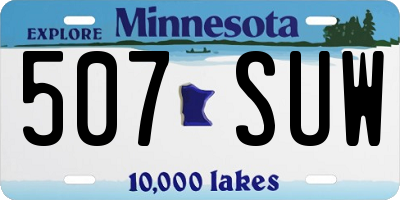 MN license plate 507SUW