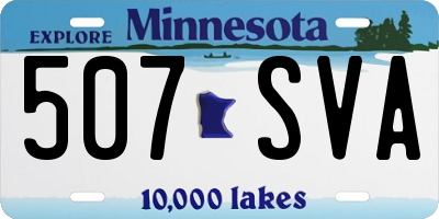 MN license plate 507SVA
