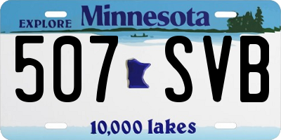 MN license plate 507SVB