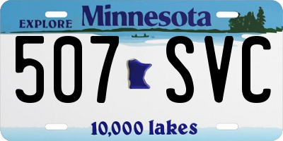 MN license plate 507SVC