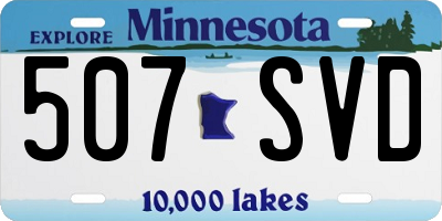MN license plate 507SVD