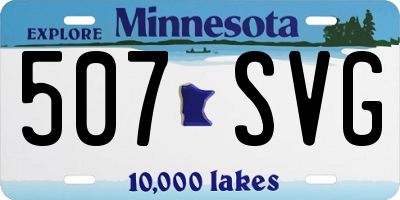 MN license plate 507SVG