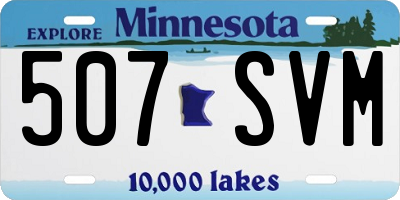 MN license plate 507SVM