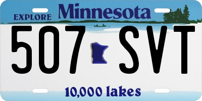 MN license plate 507SVT