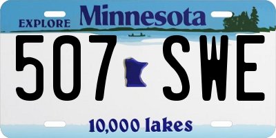 MN license plate 507SWE