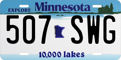 MN license plate 507SWG