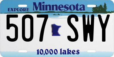 MN license plate 507SWY