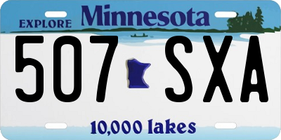 MN license plate 507SXA