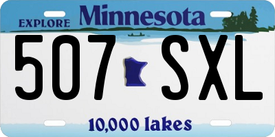 MN license plate 507SXL