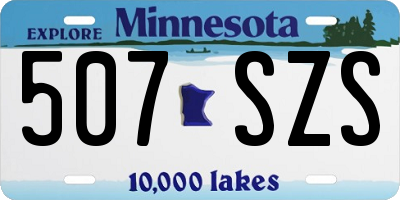 MN license plate 507SZS
