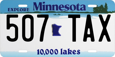 MN license plate 507TAX