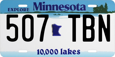MN license plate 507TBN