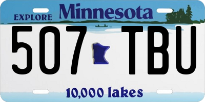 MN license plate 507TBU