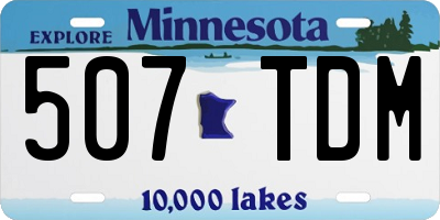 MN license plate 507TDM