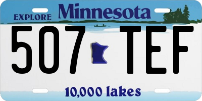 MN license plate 507TEF