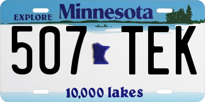 MN license plate 507TEK