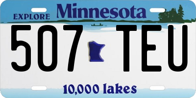 MN license plate 507TEU