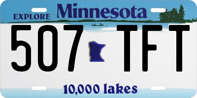MN license plate 507TFT