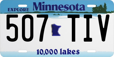 MN license plate 507TIV