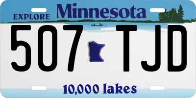 MN license plate 507TJD