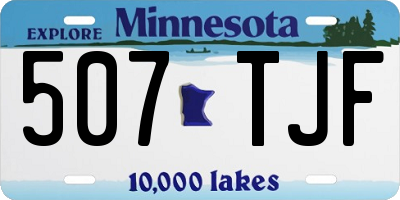 MN license plate 507TJF