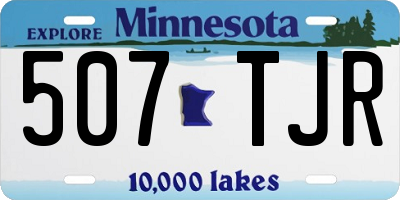 MN license plate 507TJR