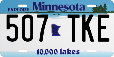 MN license plate 507TKE