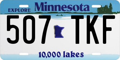 MN license plate 507TKF