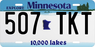 MN license plate 507TKT