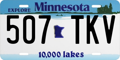 MN license plate 507TKV