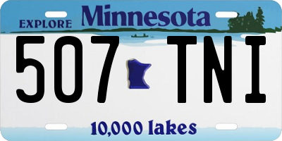 MN license plate 507TNI