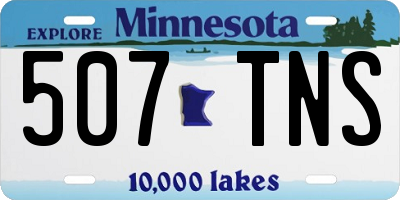 MN license plate 507TNS