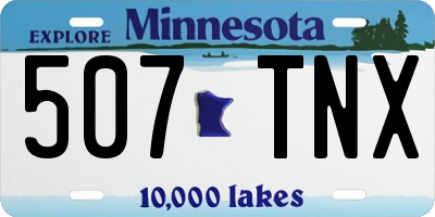 MN license plate 507TNX