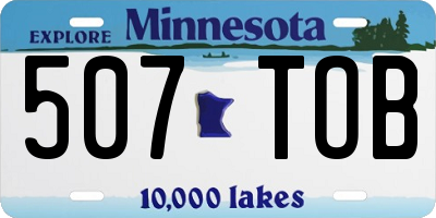 MN license plate 507TOB