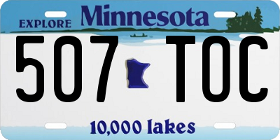 MN license plate 507TOC