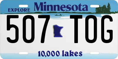 MN license plate 507TOG