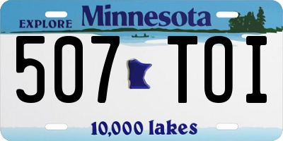 MN license plate 507TOI