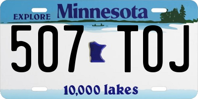 MN license plate 507TOJ