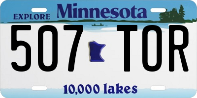 MN license plate 507TOR