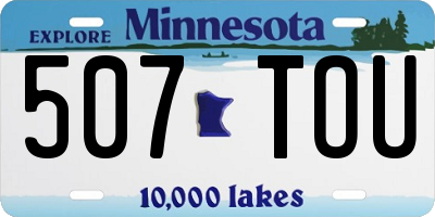 MN license plate 507TOU
