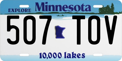 MN license plate 507TOV