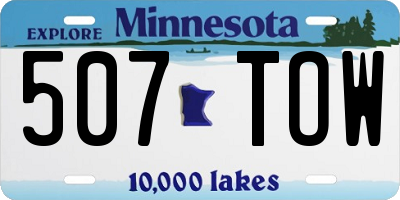MN license plate 507TOW