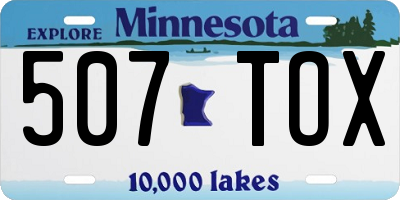 MN license plate 507TOX