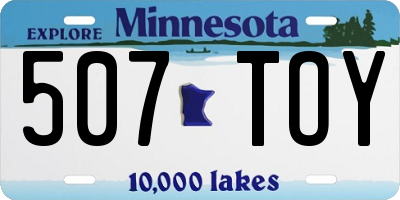MN license plate 507TOY