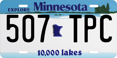 MN license plate 507TPC