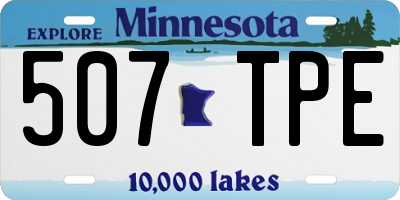 MN license plate 507TPE