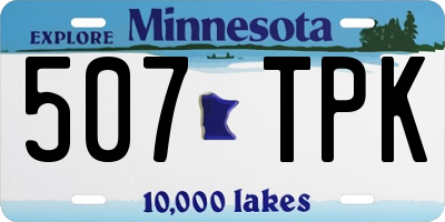 MN license plate 507TPK