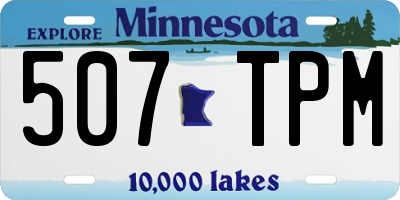MN license plate 507TPM