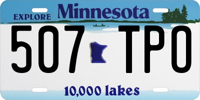 MN license plate 507TPO